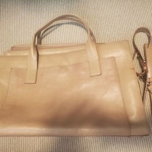 Leather briefcase w strap